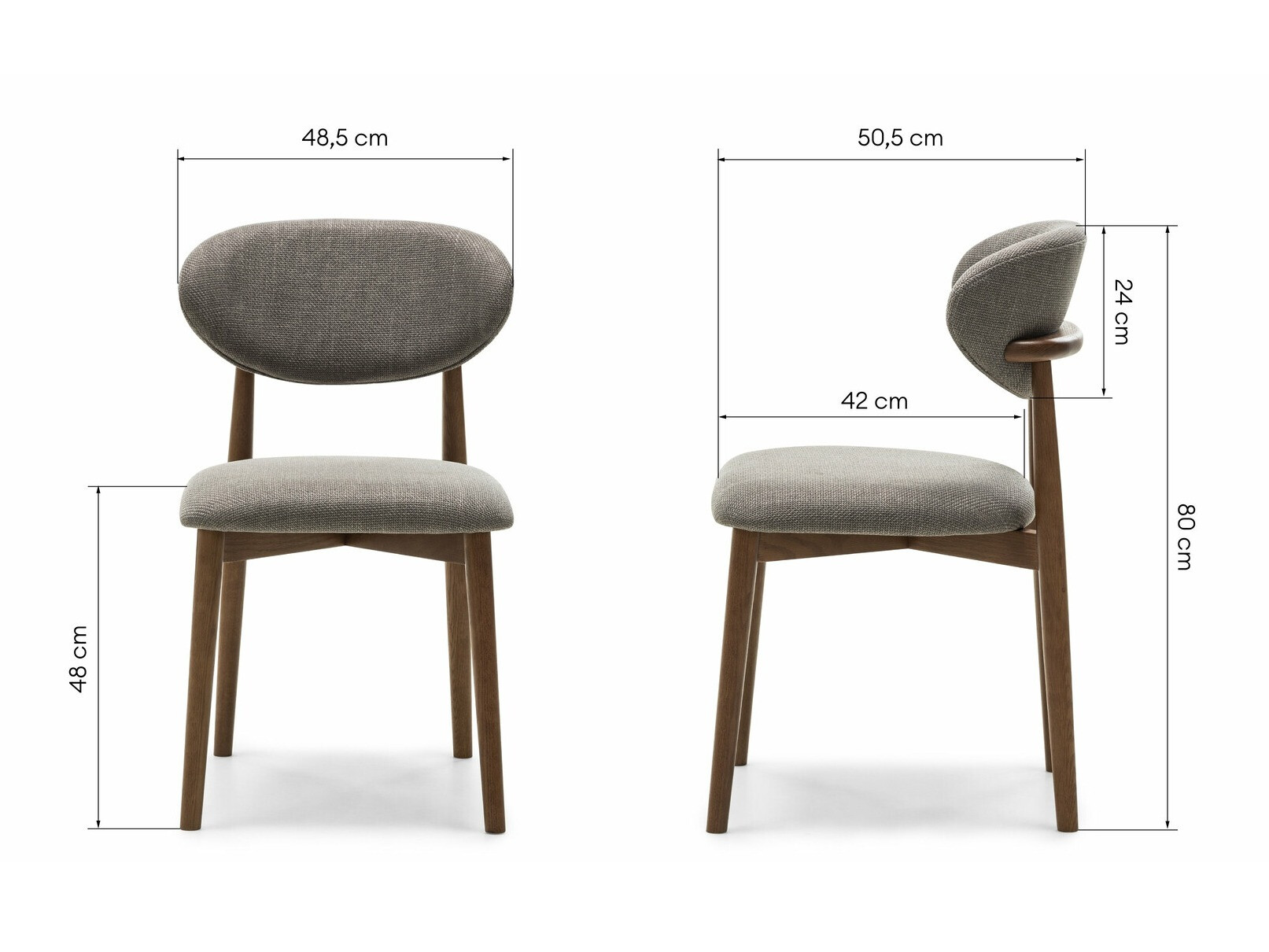 Kėdė Burleson 481 (Pilka + Graikinis riešutas)