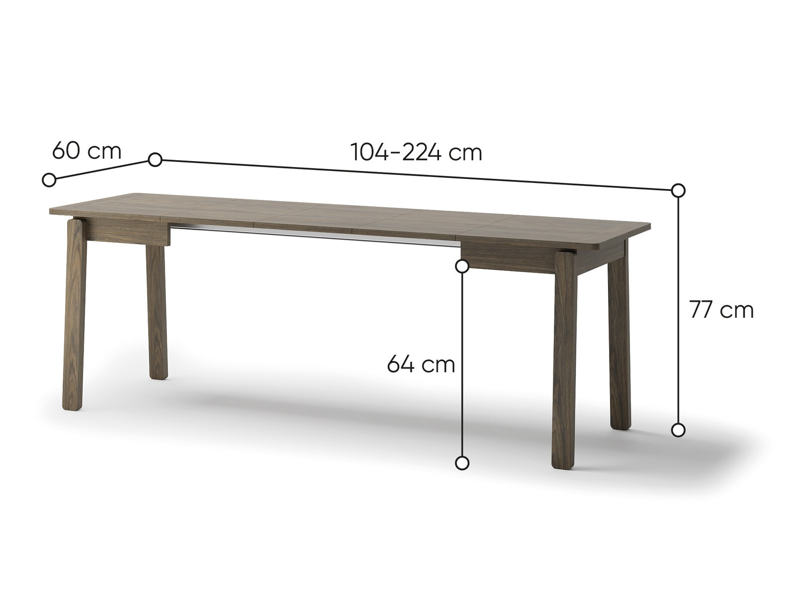 Stalas Fresno 173 (Tamsus ąžuolas)