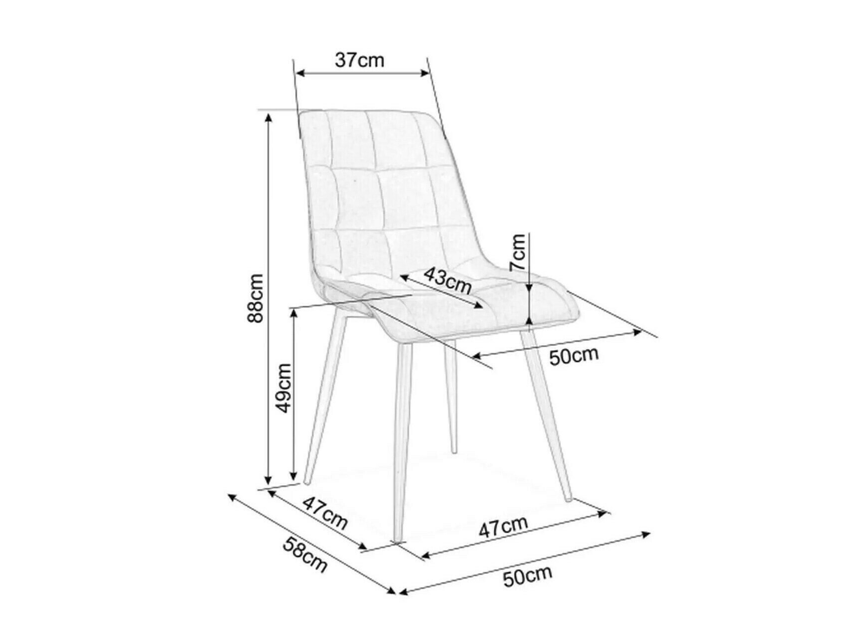 Kėdė Detroit 751 (Pilka)
