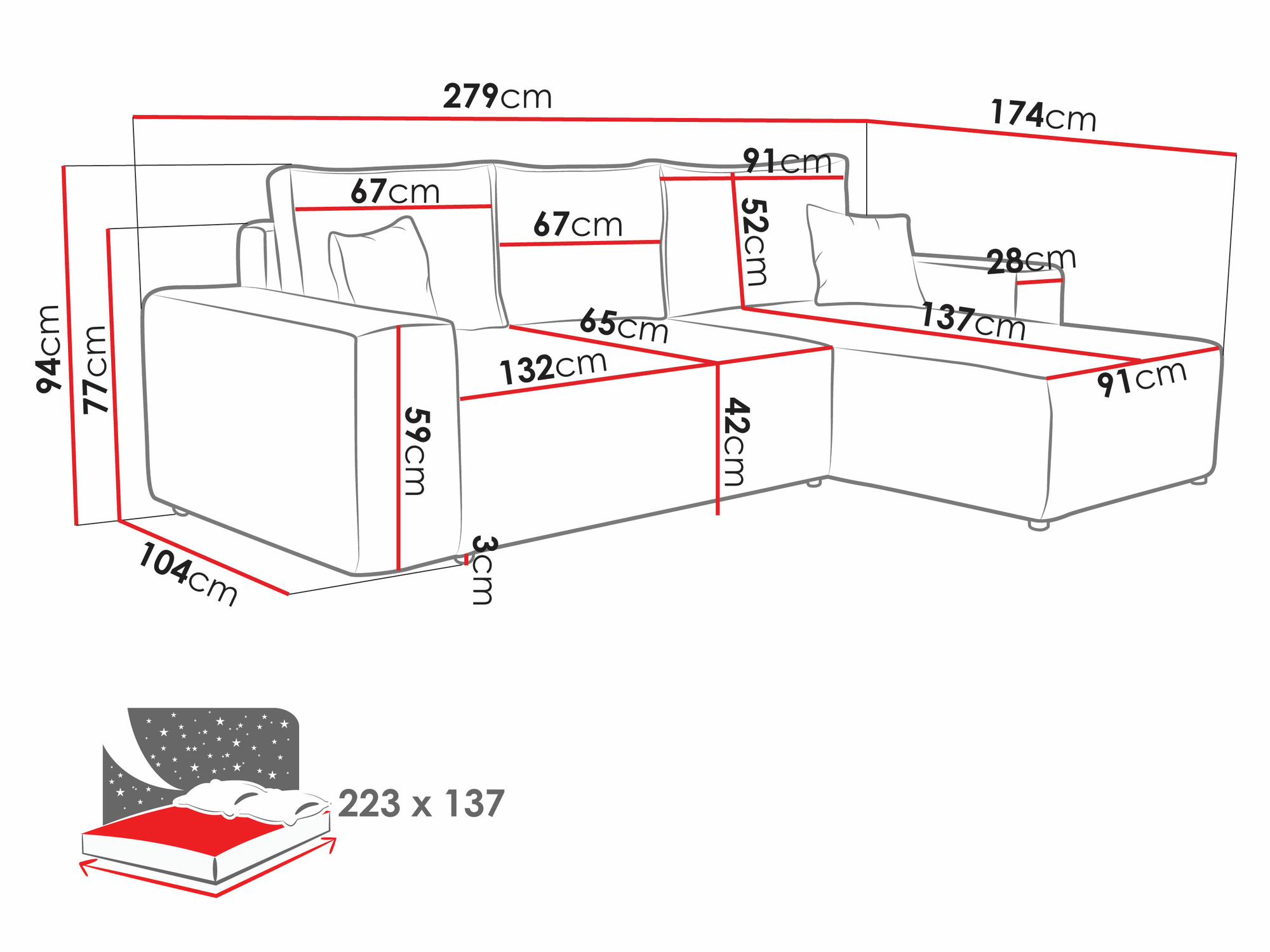 Minkštas kampas Clovis 108 (Poso 01)