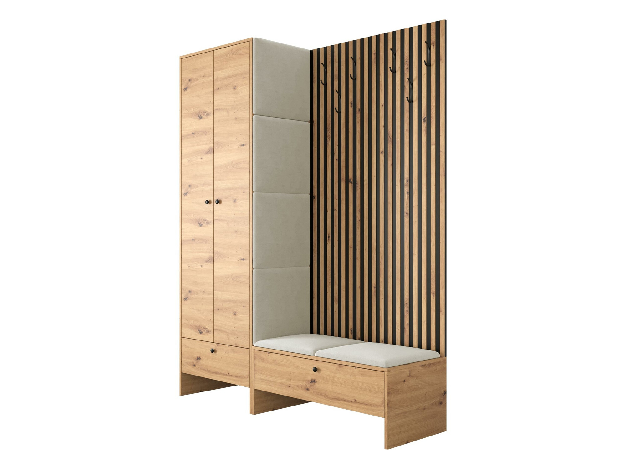 Prieškambario komplektas Donio III (Artisan ąžuolas + Manila 02)