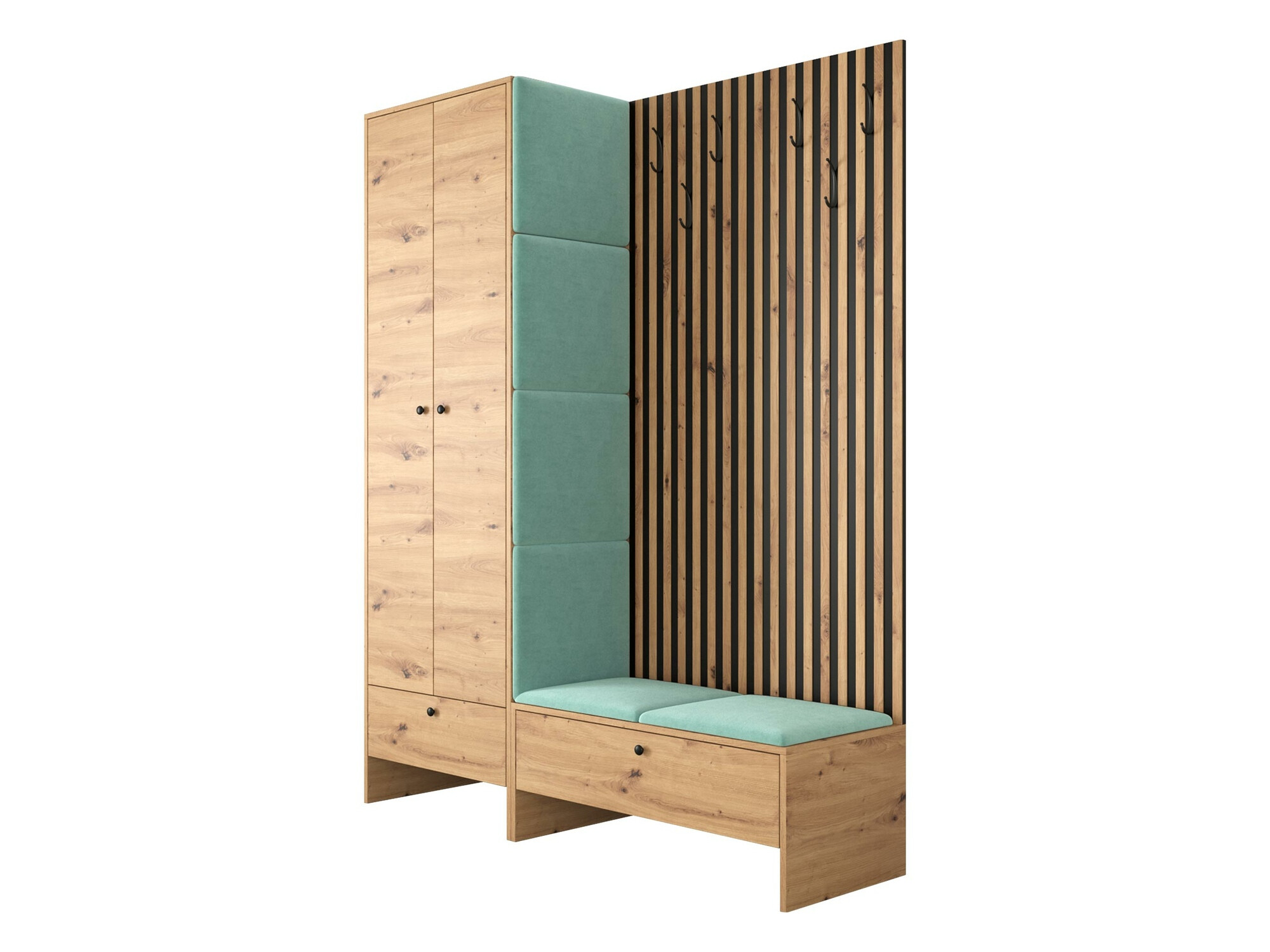 Prieškambario komplektas Donio III (Artisan ąžuolas + Manila 11)