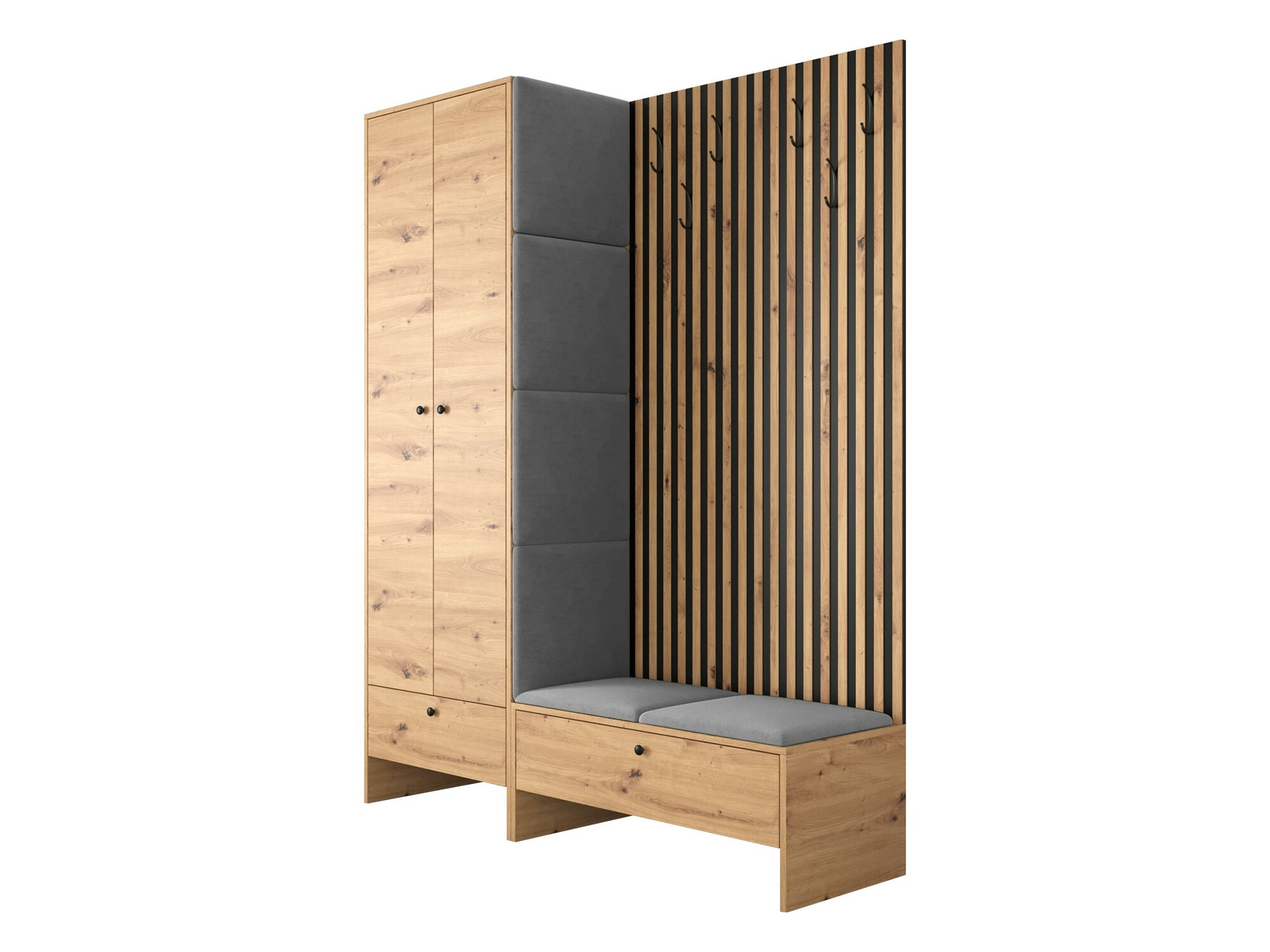 Prieškambario komplektas Donio III (Artisan ąžuolas + Manila 16)