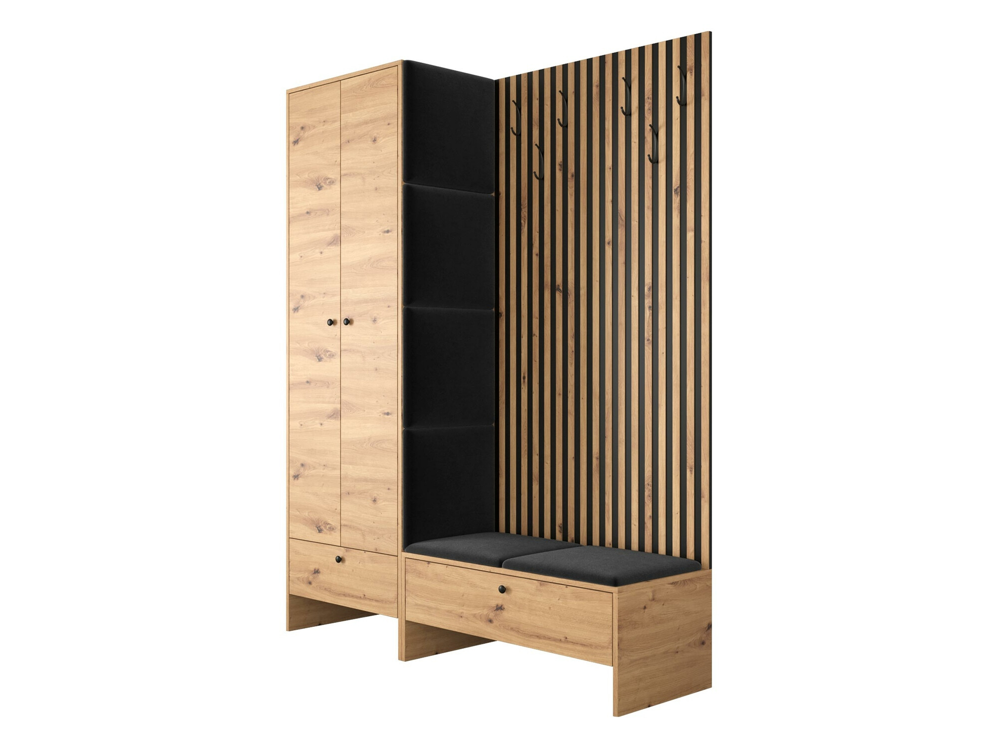 Prieškambario komplektas Donio III (Artisan ąžuolas + Manila 18)