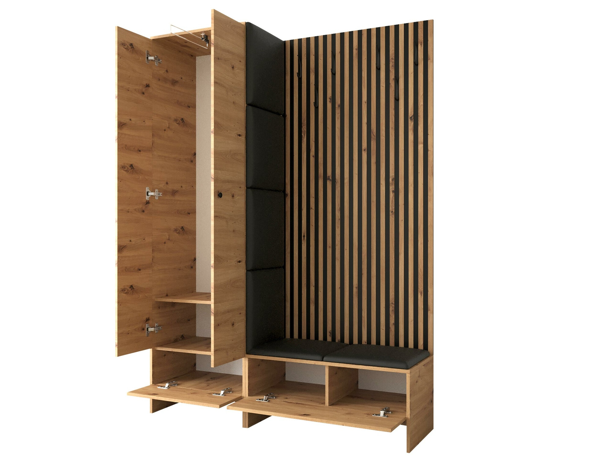 Prieškambario komplektas Donio III (Artisan ąžuolas + Manila 18)