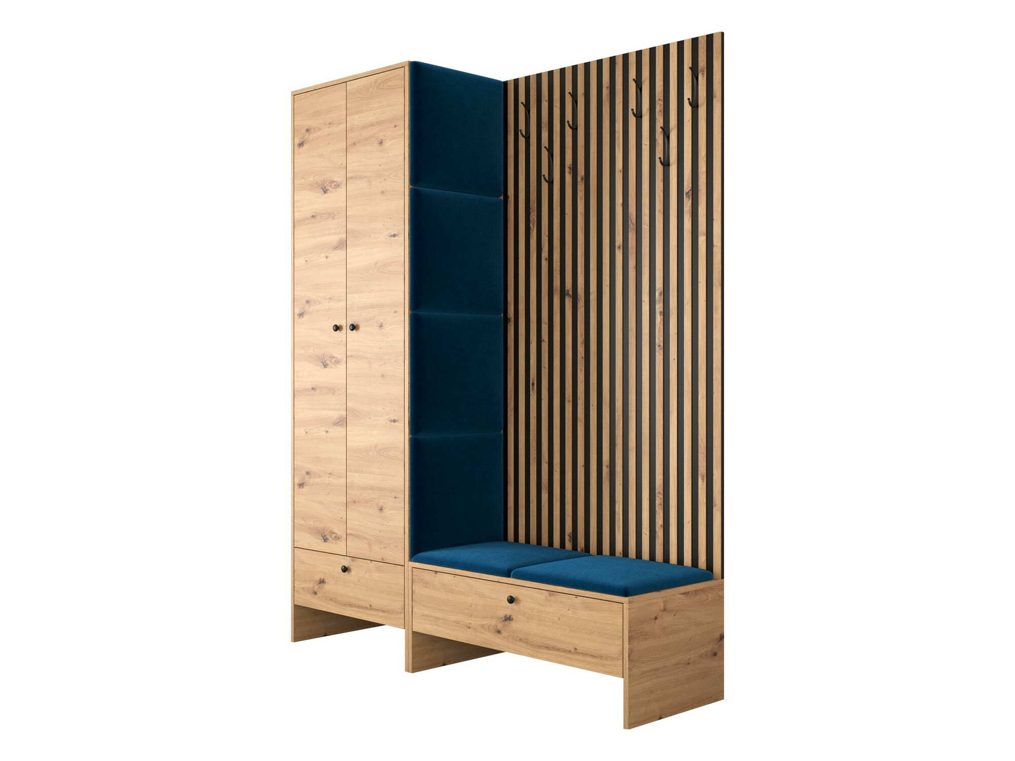 Prieškambario komplektas Donio III (Artisan ąžuolas + Manila 26)