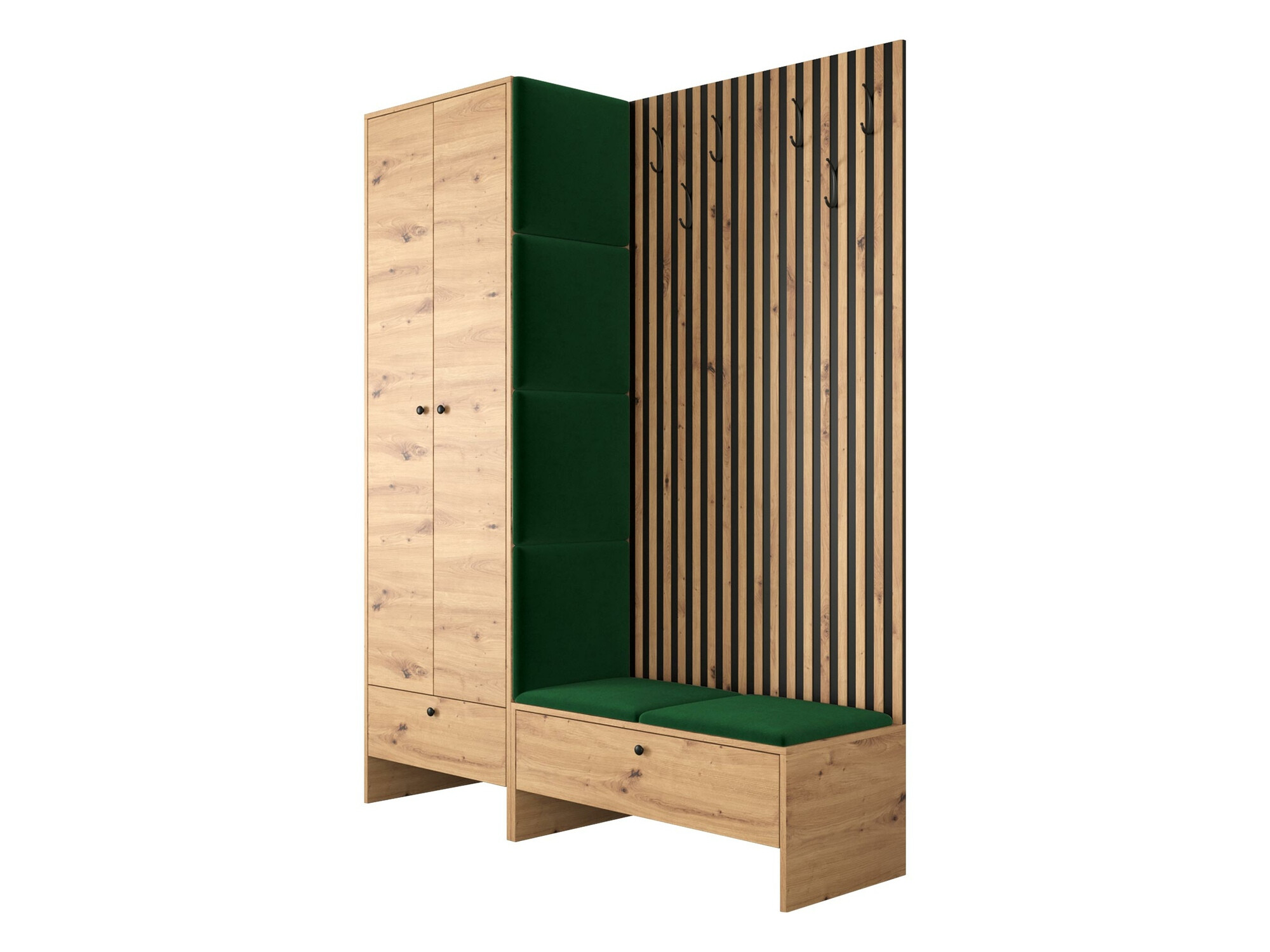 Prieškambario komplektas Donio III (Artisan ąžuolas + Manila 35)