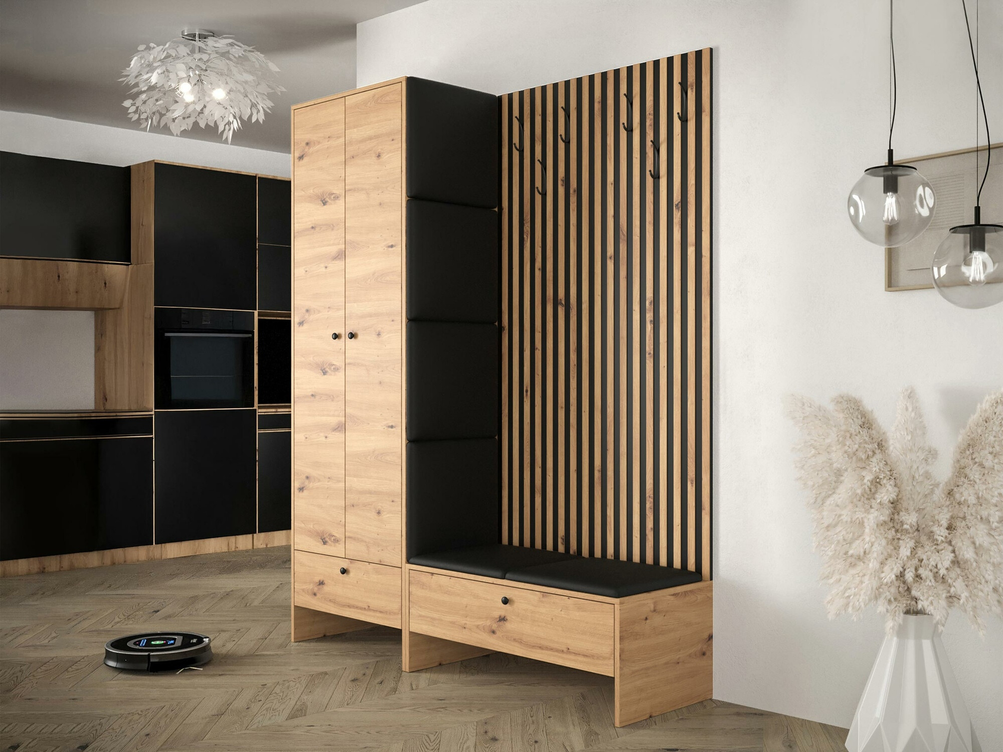 Prieškambario komplektas Donio III (Artisan ąžuolas + Soft 011)