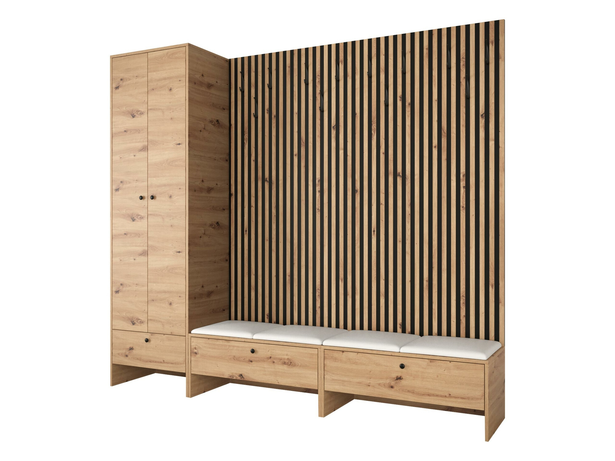 Prieškambario komplektas Donio VI (Artisan ąžuolas + Soft 017)