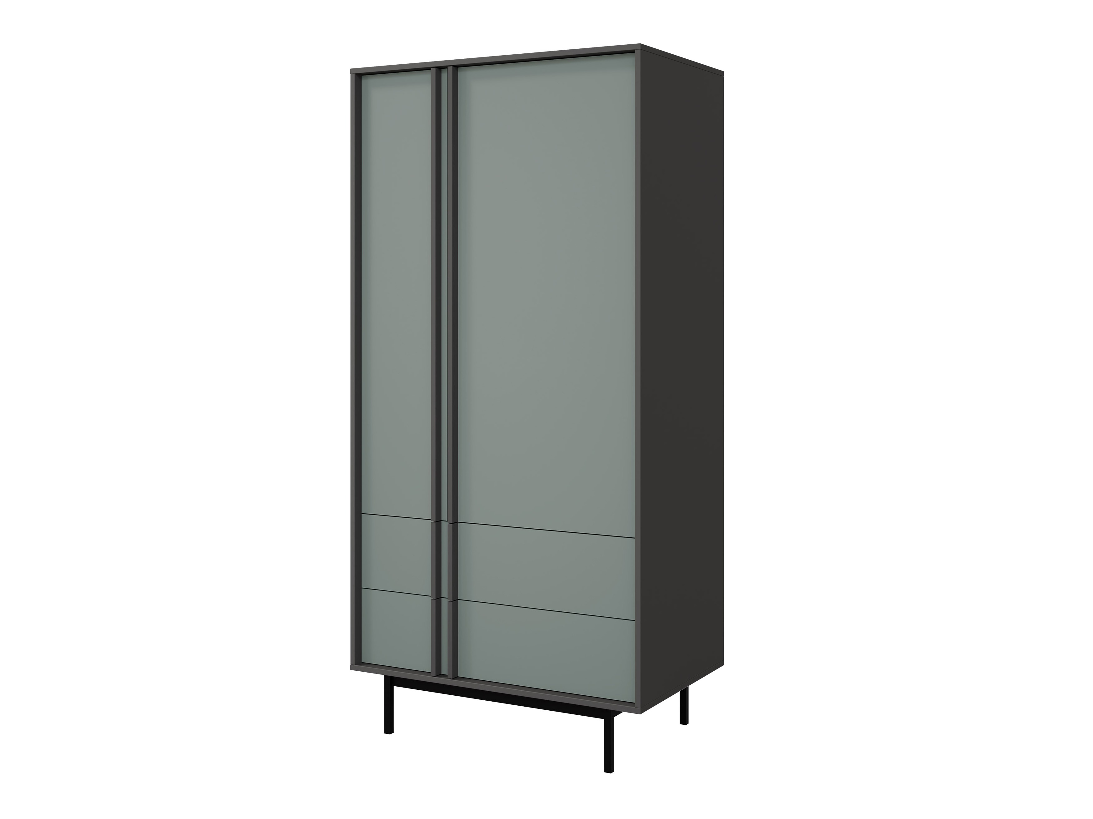 Žalios miegamojo spintos