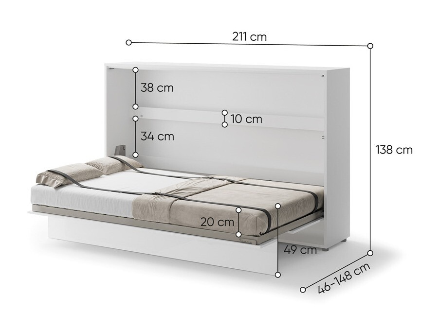 Lova - spinta Concept Pro Lenart Levfere 115 (Balta)