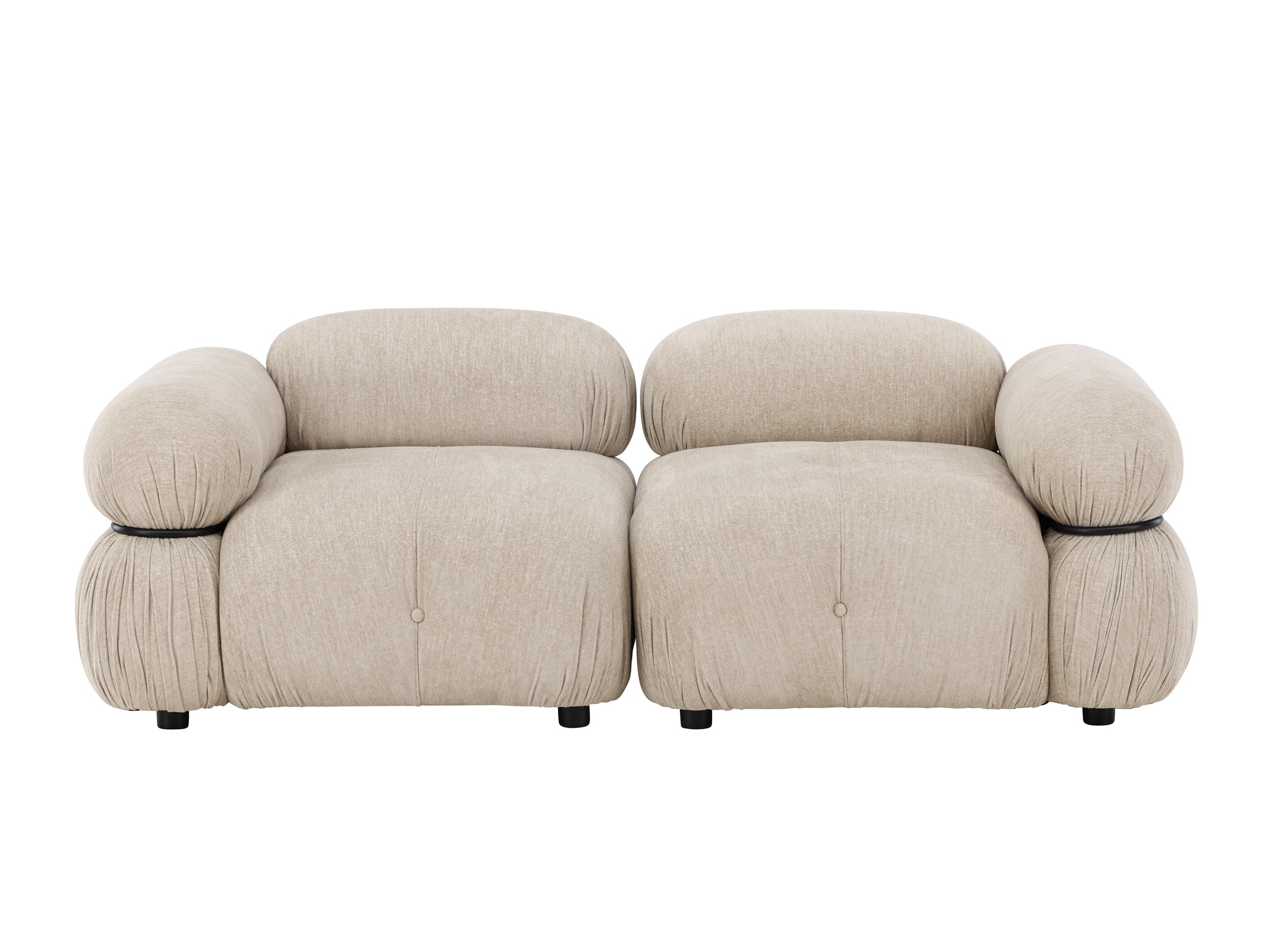 Modulinė sofa Evardale 103 (Smėlinė + Juoda)