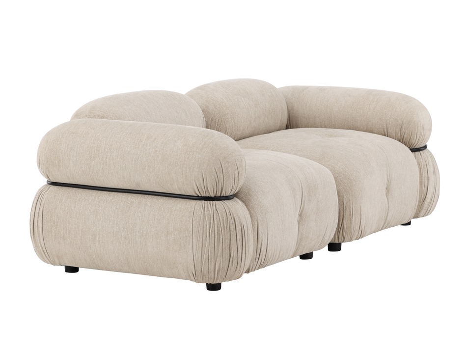 Modulinė sofa Evardale 103 (Smėlinė + Juoda)