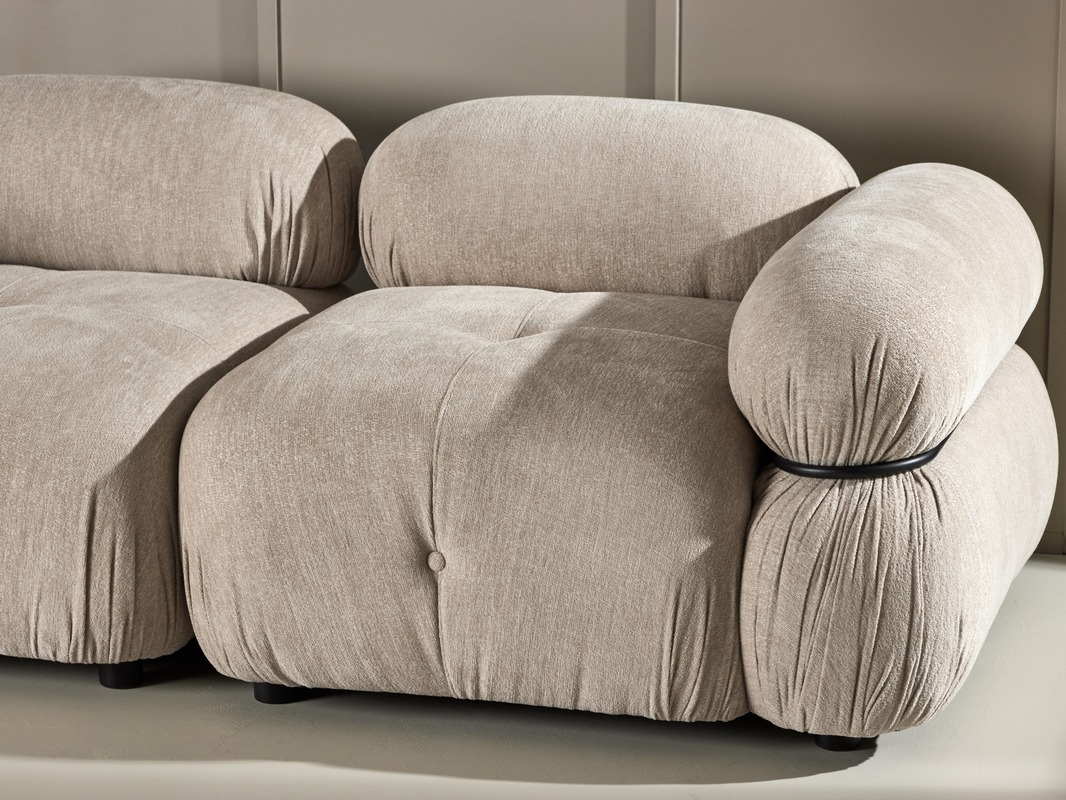 Modulinė sofa Evardale 103 (Smėlinė + Juoda)