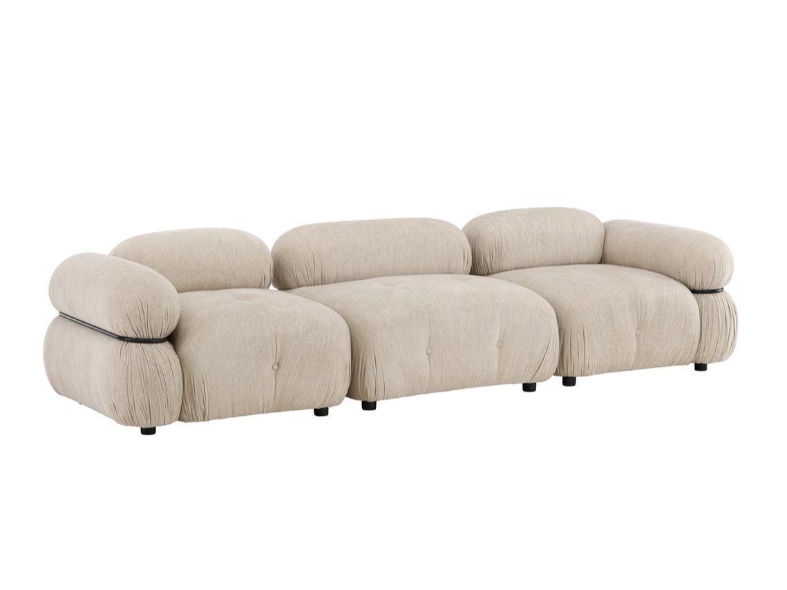 Modulinė sofa Evardale 104 (Smėlinė + Juoda)