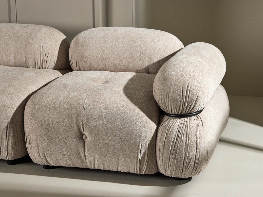 Modulinė sofa Evardale 104 (Smėlinė + Juoda)