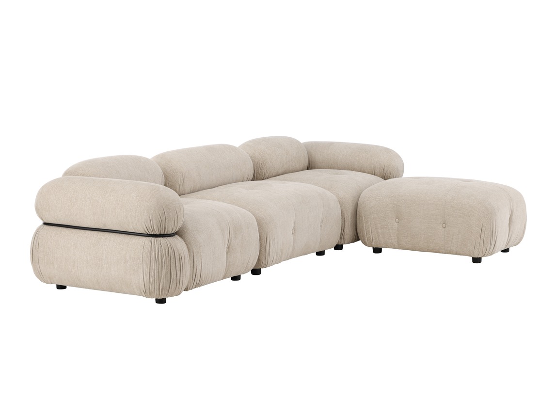 Modulinė sofa Evardale 104 (Smėlinė + Juoda)