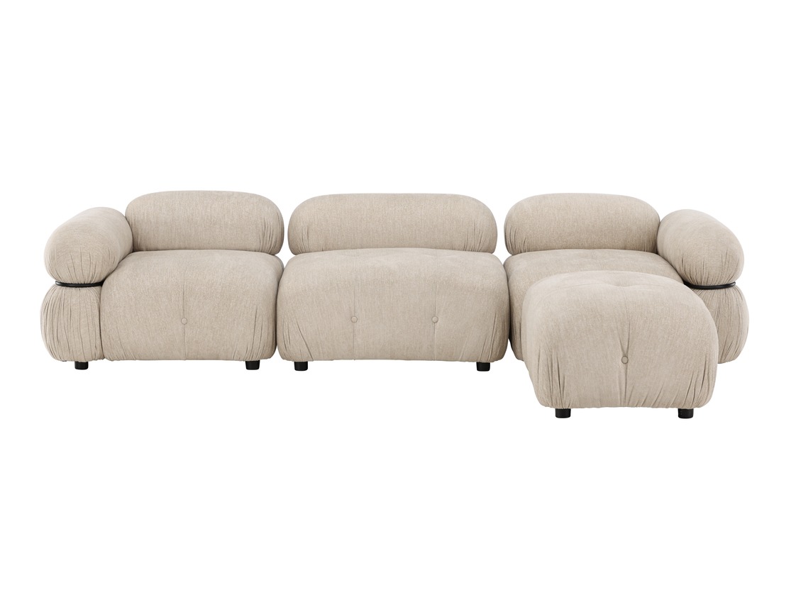 Modulinė sofa Evardale 104 (Smėlinė + Juoda)