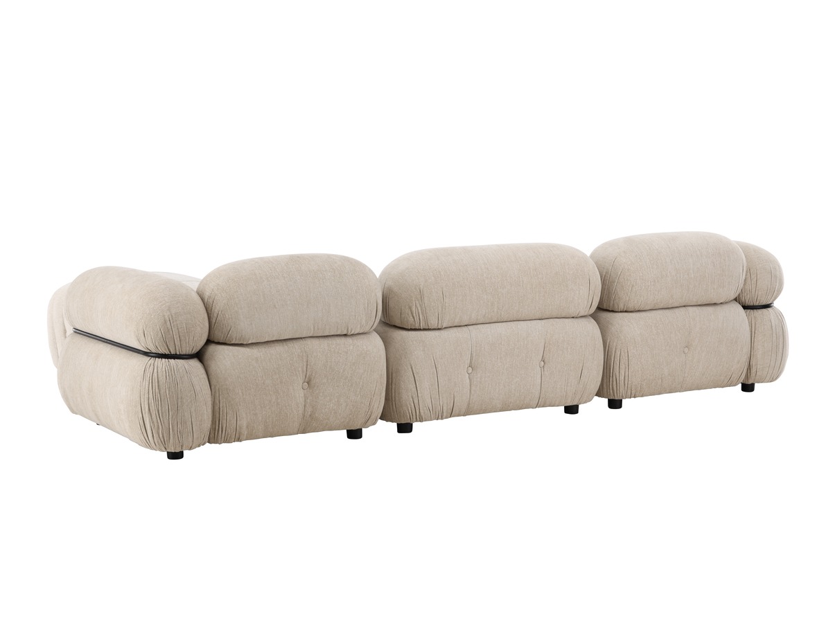 Modulinė sofa Evardale 104 (Smėlinė + Juoda)