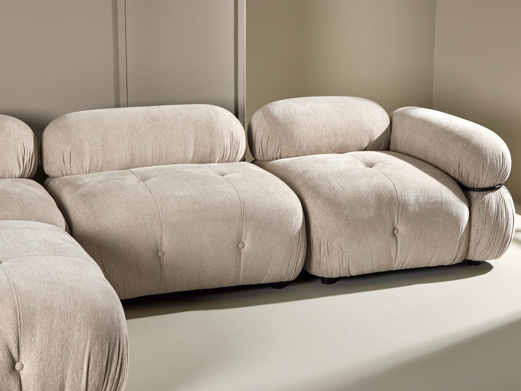 Modulinė sofa Evardale 104 (Smėlinė + Juoda)