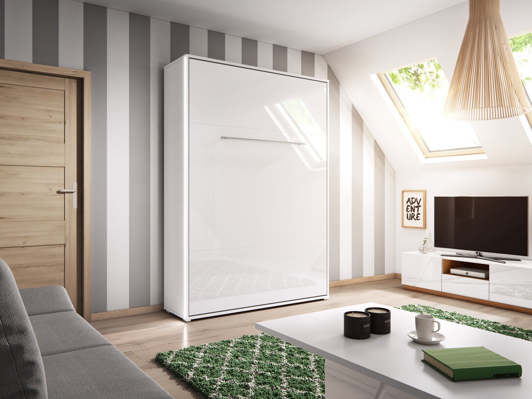 Lova - spinta Concept Pro Lenart III (Balta + Blizgi balta)