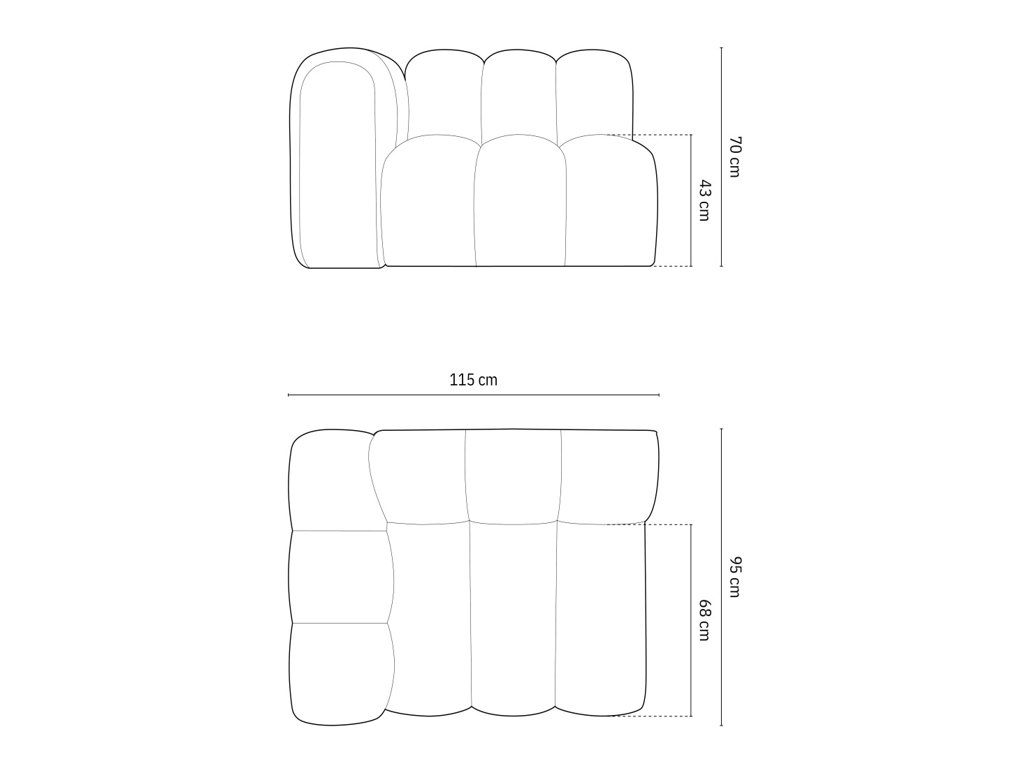 Modulinė sėdimoji dalis Cirleve 110 (Salvador 01)