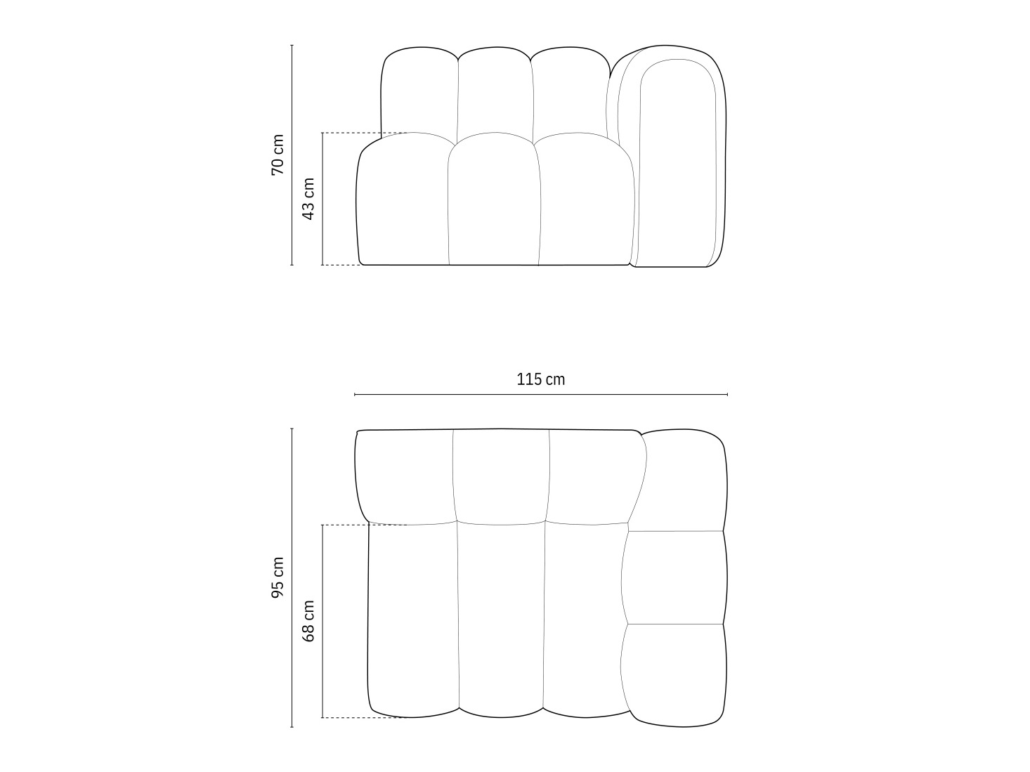 Modulinė sėdimoji dalis Cirleve 110 (Salvador 01)