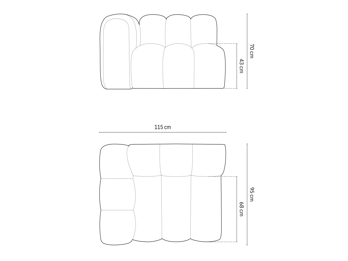 Modulinė sėdimoji dalis Cirleve 110 (Salvador 10)