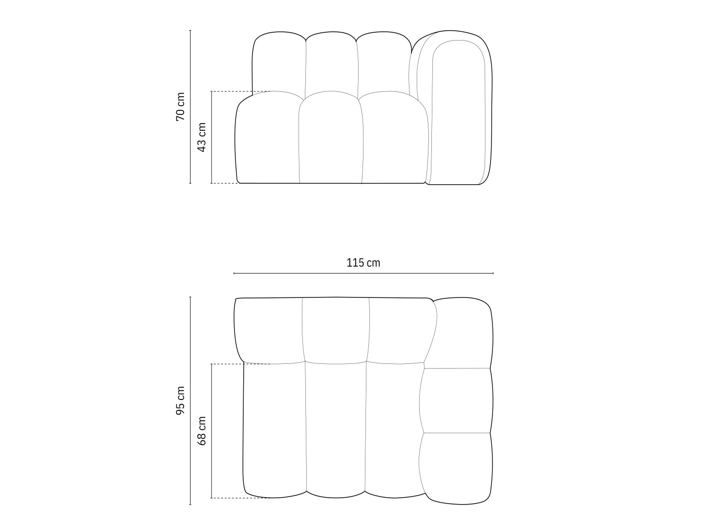 Modulinė sėdimoji dalis Cirleve 110 (Salvador 10)