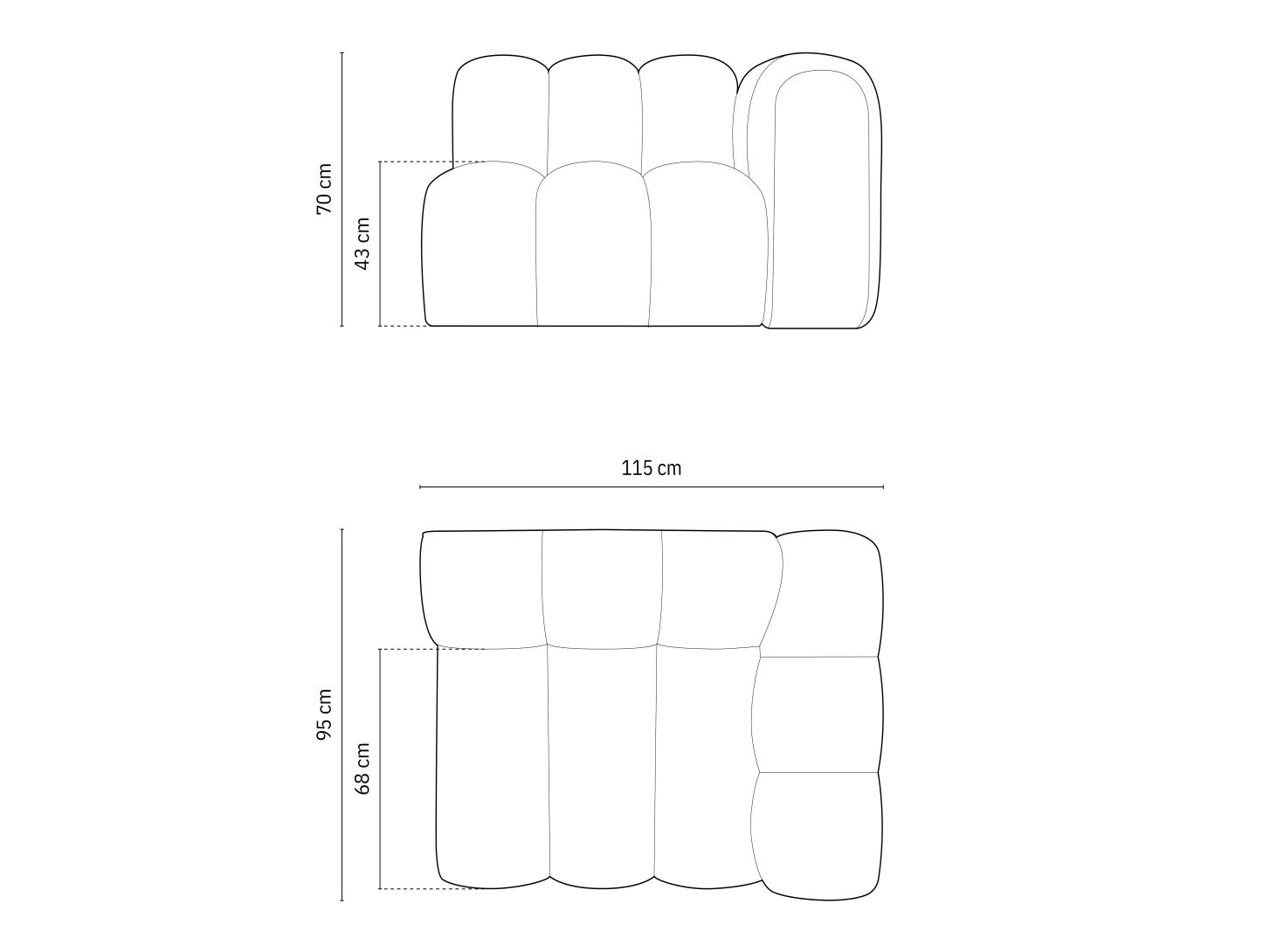 Modulinė sėdimoji dalis Cirleve 110 (Salvador 14)