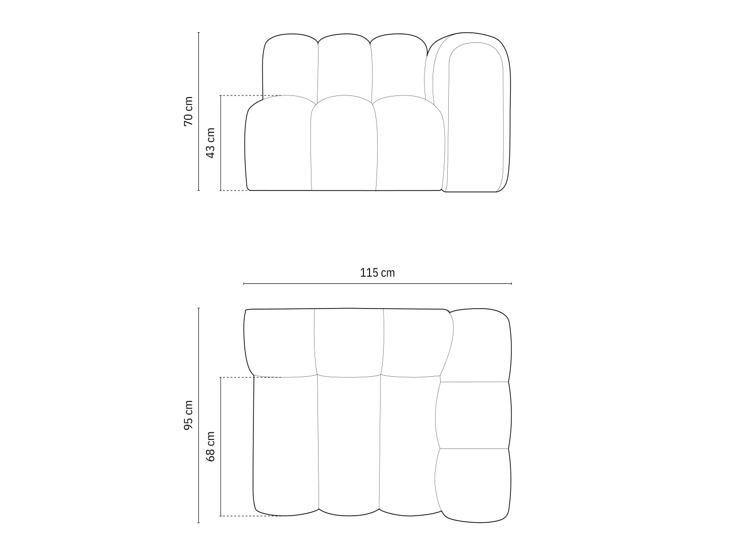 Modulinė sėdimoji dalis Cirleve 110 (Salvador 17)