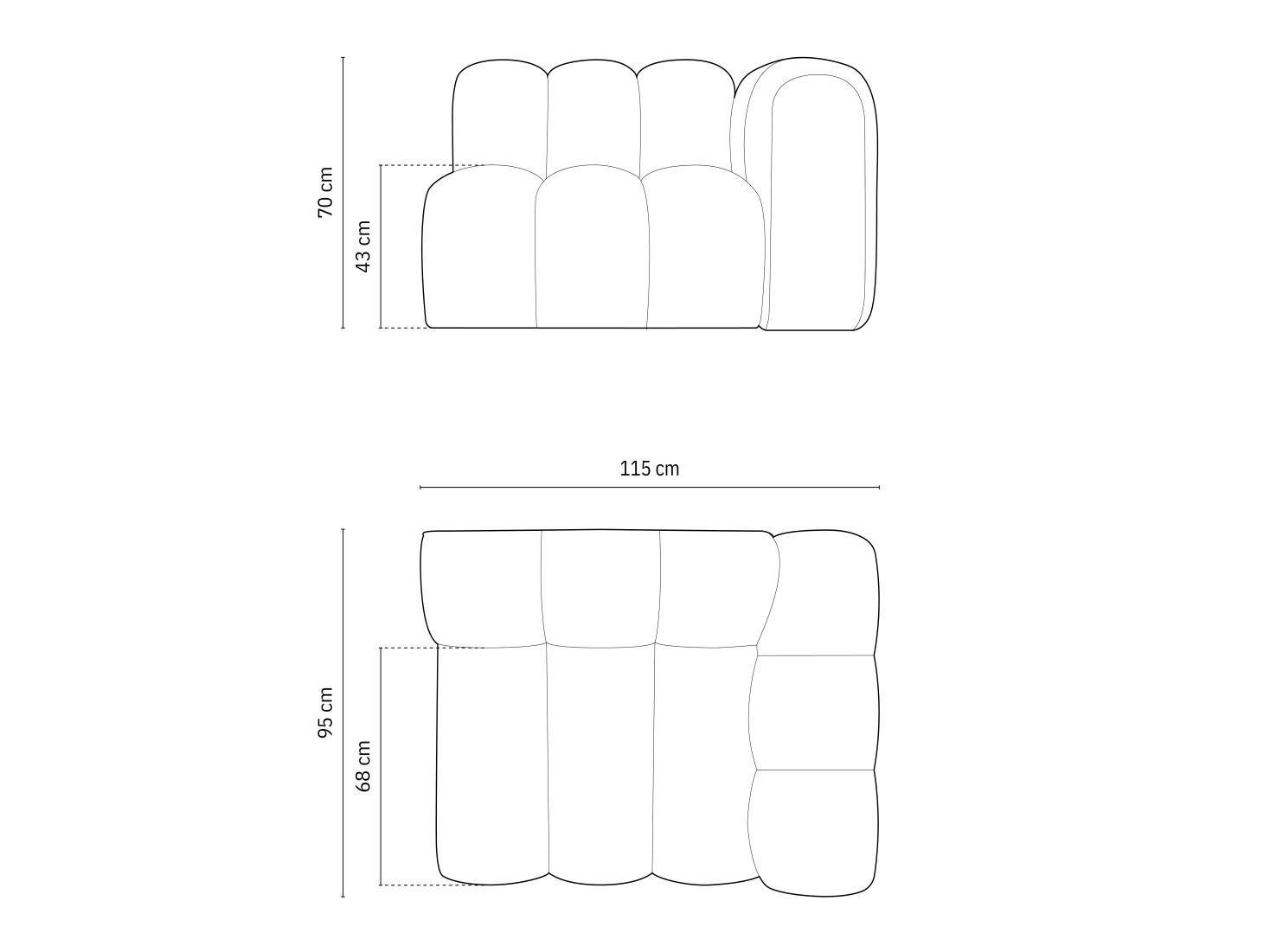 Modulinė sėdimoji dalis Cirleve 110 (Salvador 19)