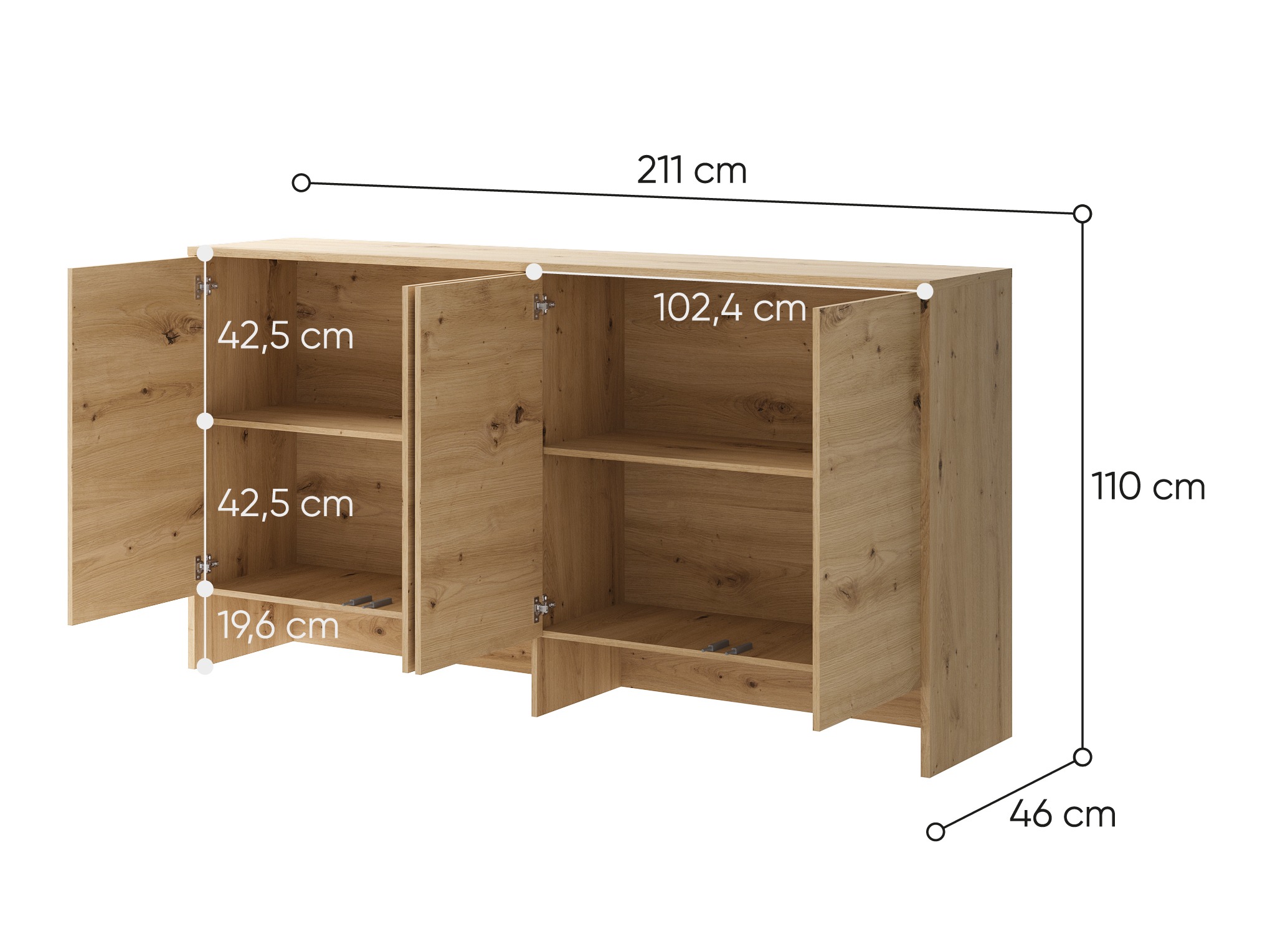 Spintelė Concept Lenart V (Artisan ąžuolas)