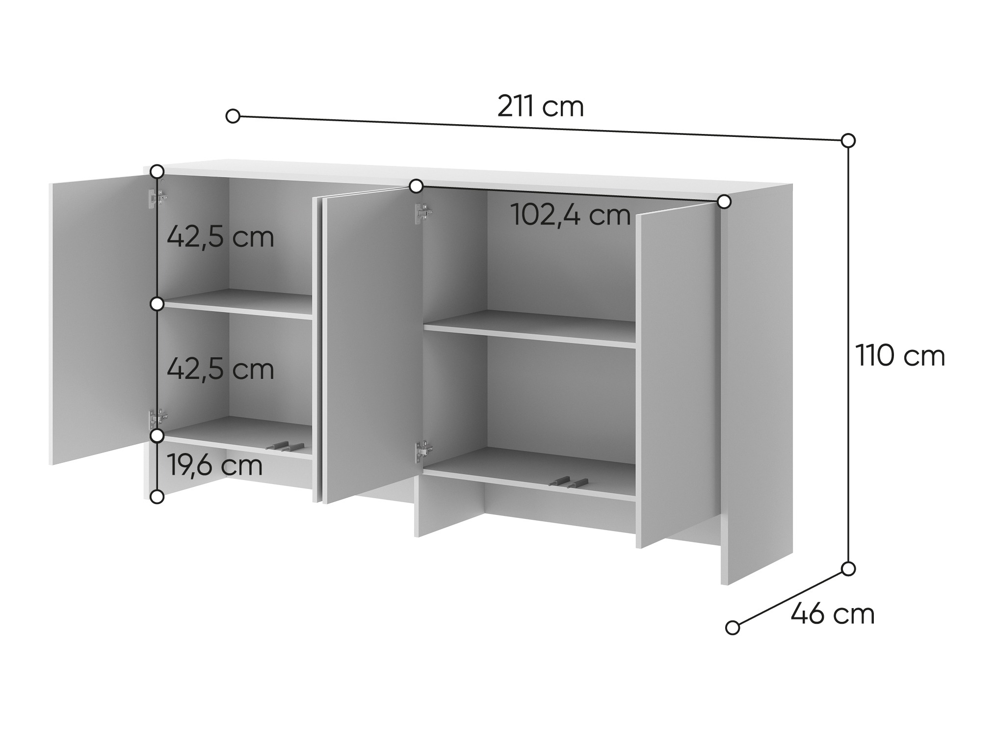 Spintelė Concept Lenart V (Balta)