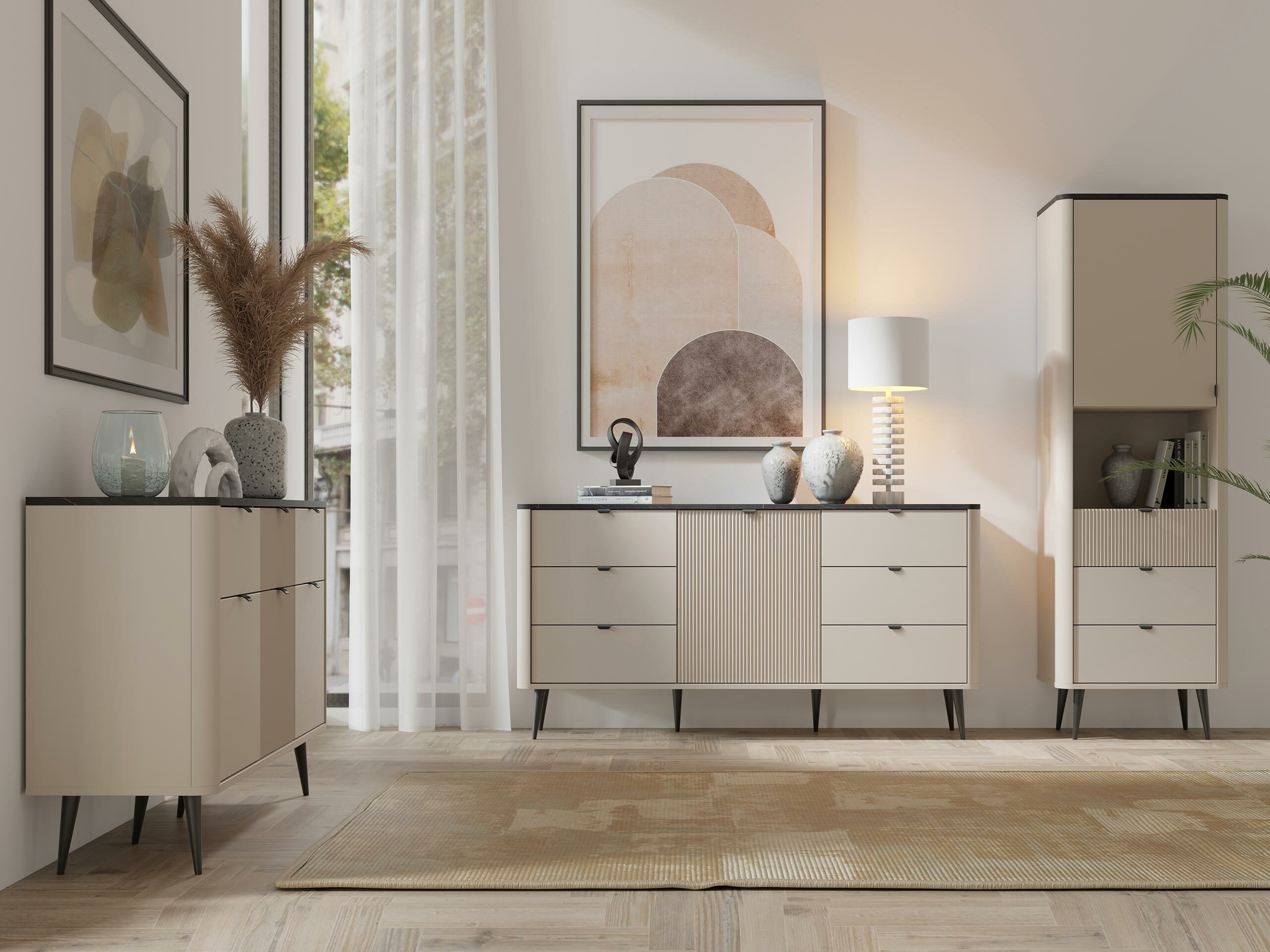 Komoda Lufela 109 (Kašmyras + Pilkas marmuras)