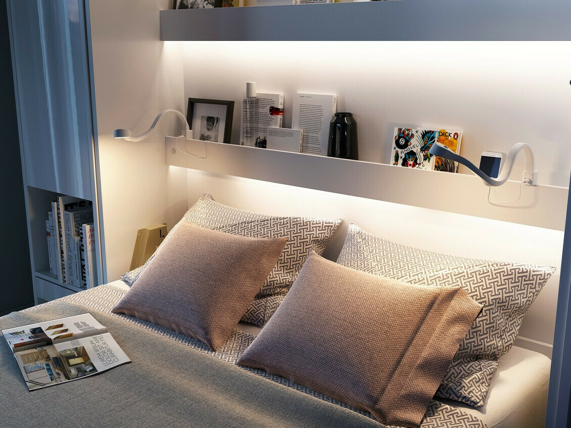 Lova - spinta Concept Pro Lenart VII (Balta + Pilka)