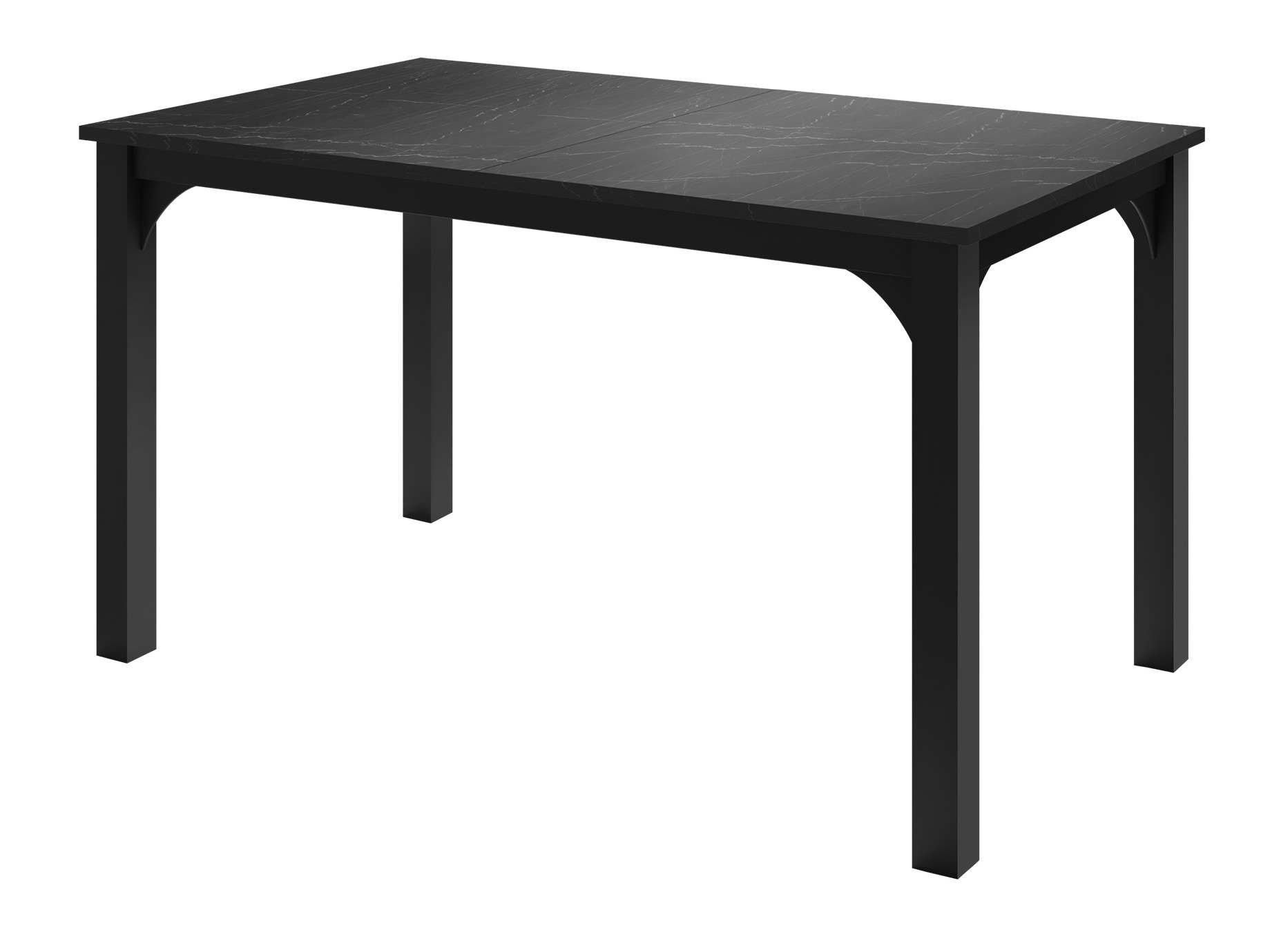 Stalas Oswego 136 (Juodas marmuras + Juoda)