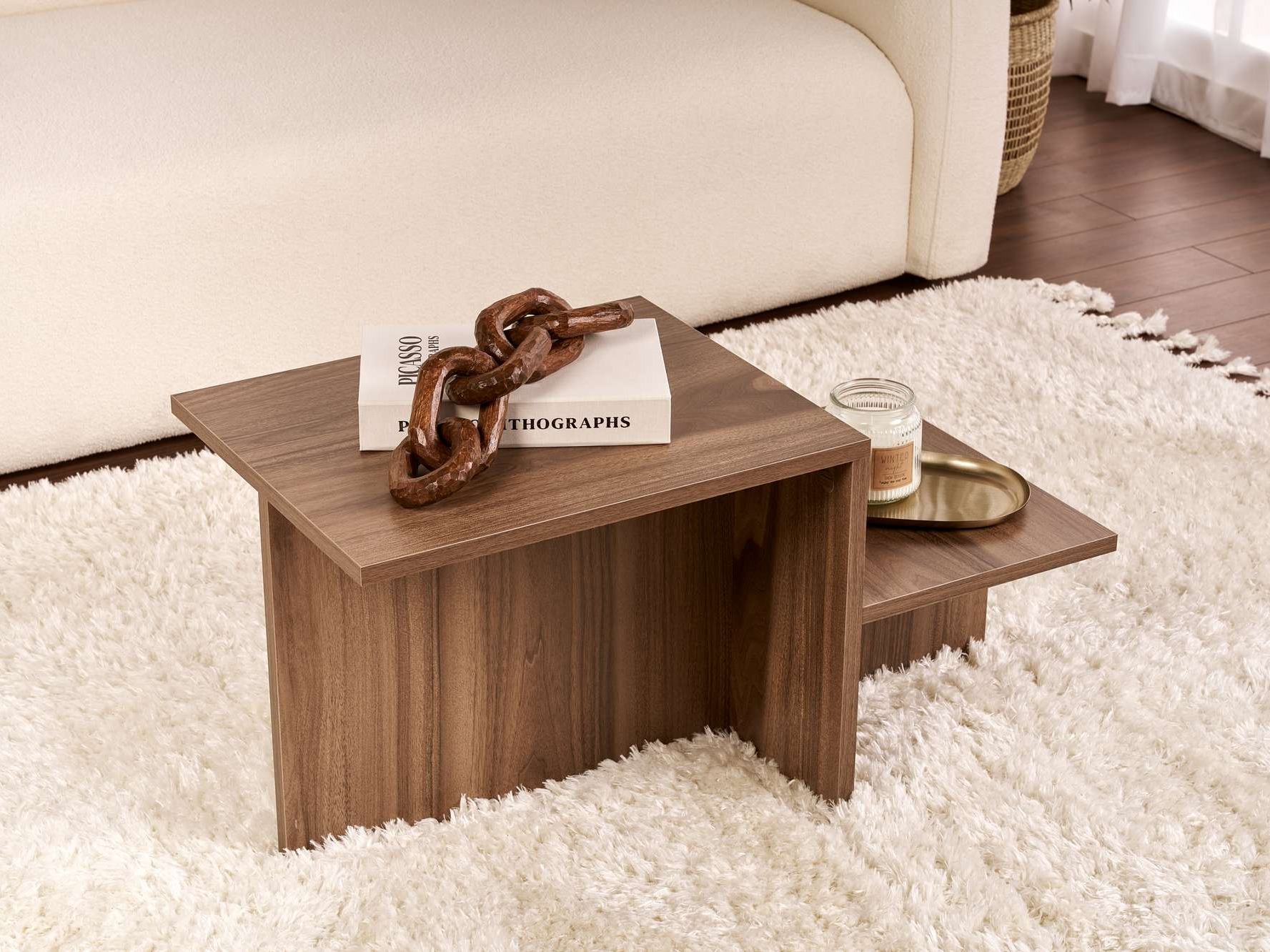 Žurnalinis staliukas Novato 104 (Graikinis riešutas)