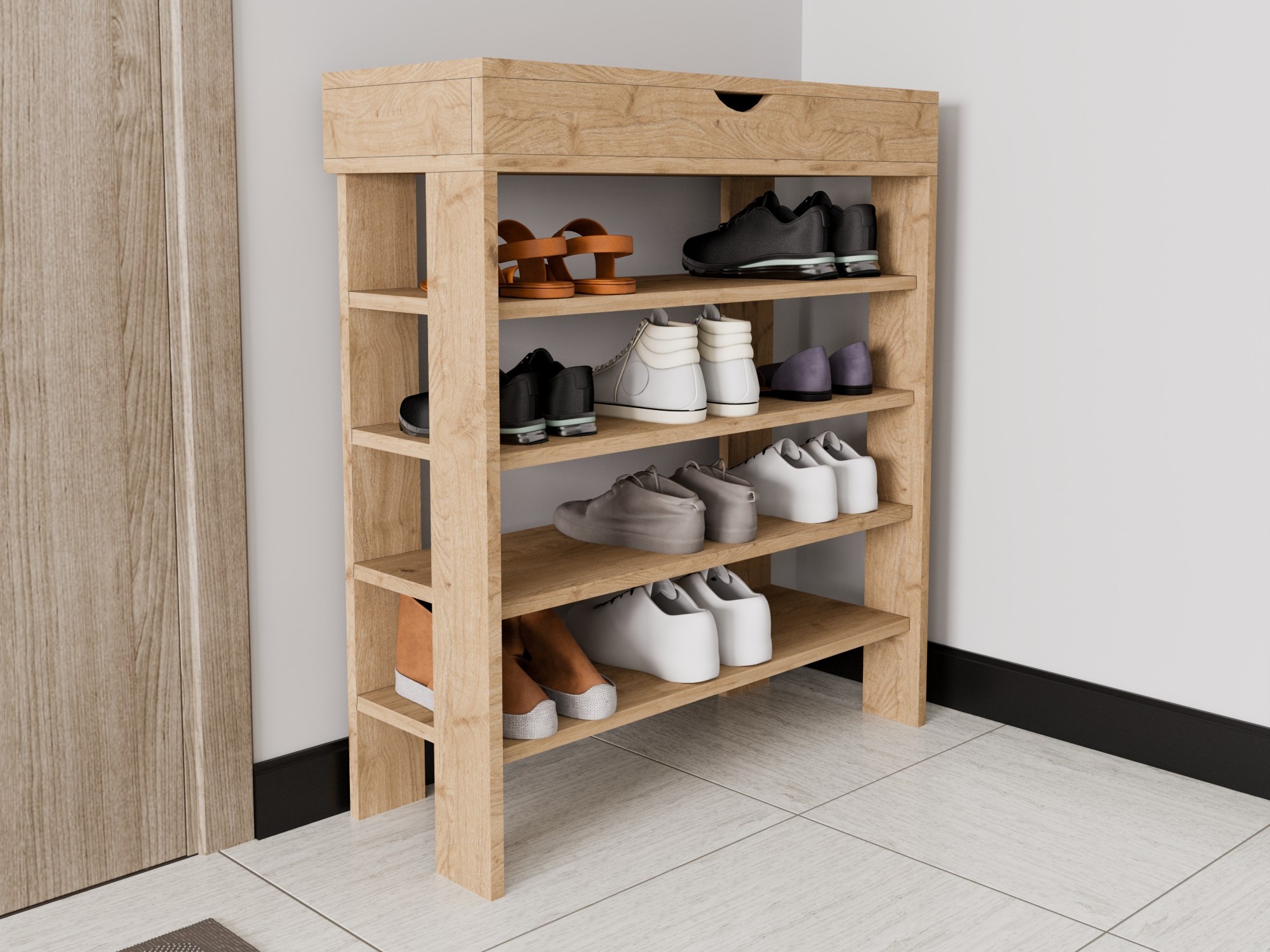 Batų lentyna Kailua 2519 (Ąžuolas)