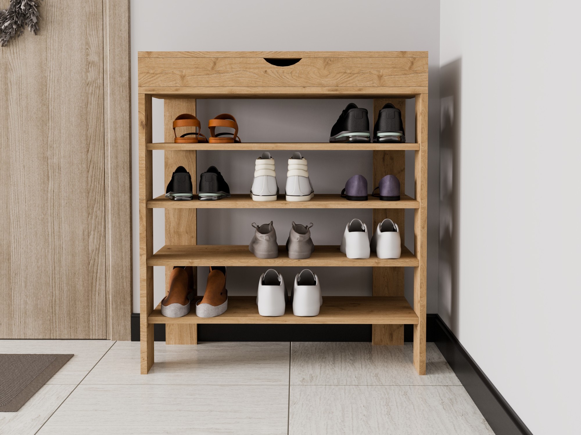 Batų lentyna Kailua 2519 (Ąžuolas)