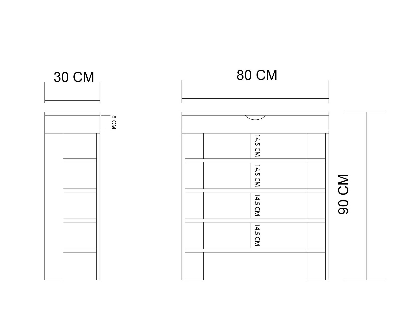 Batų lentyna Kailua 2519 (Ąžuolas)