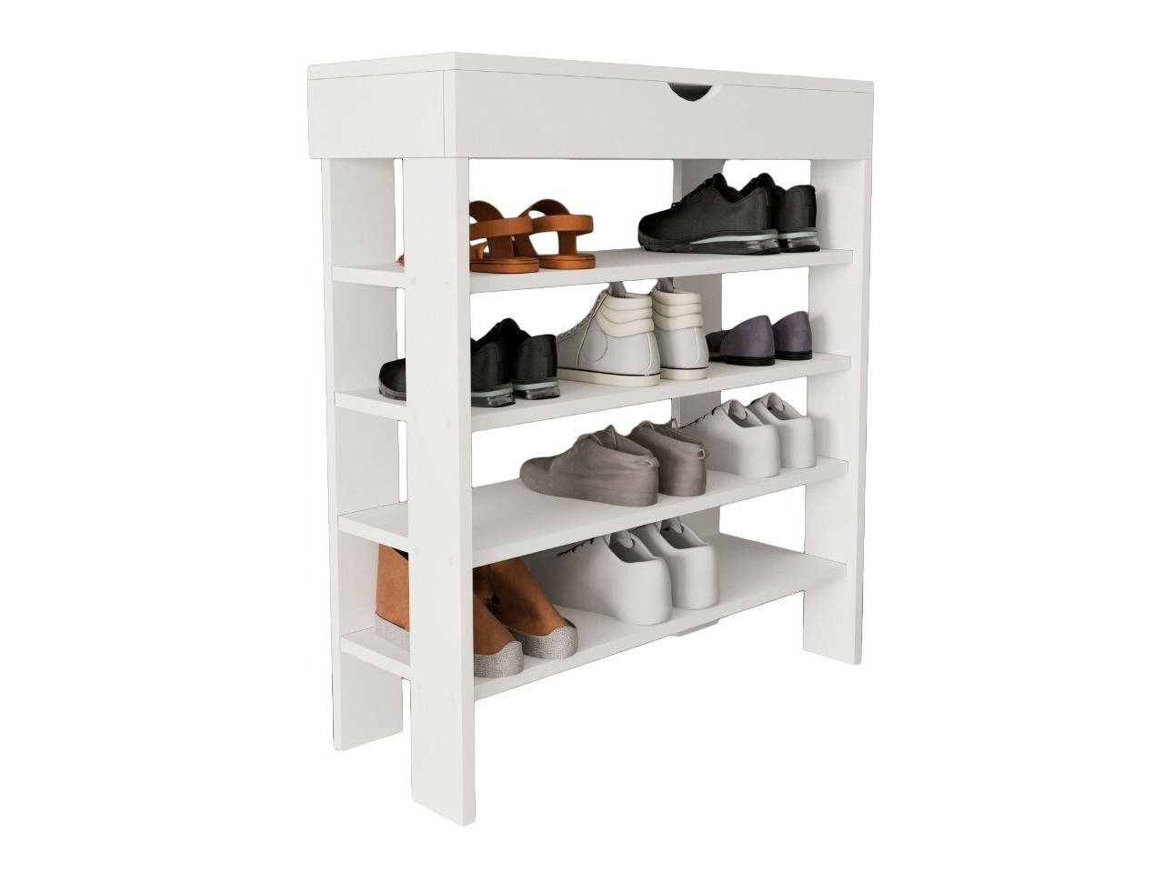 Batų lentyna Kailua 2519 (Balta)