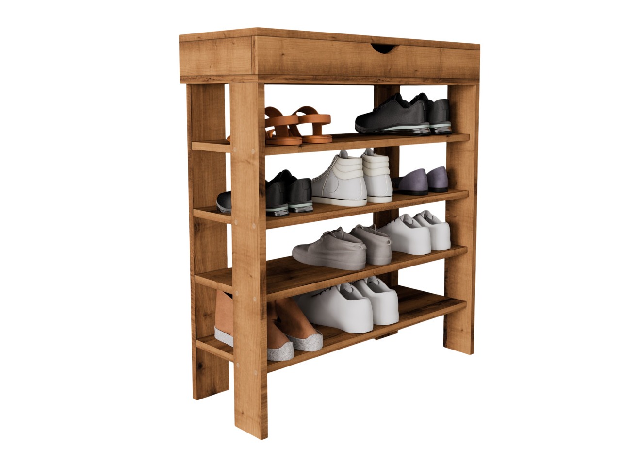 Batų lentyna Kailua 2519 (Graikinis riešutas)