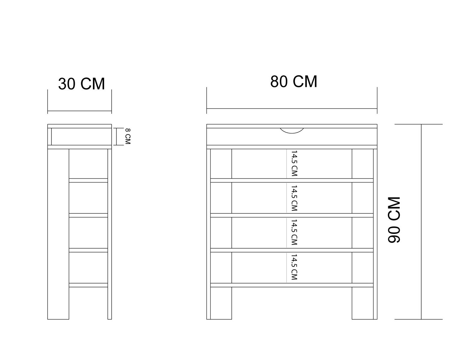 Batų lentyna Kailua 2519 (Graikinis riešutas)