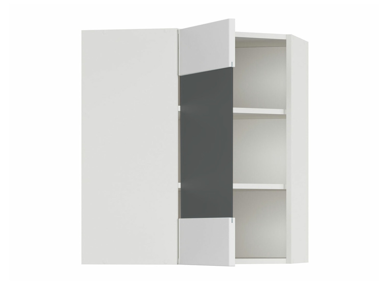 Modulinė pakabinama kampinė spintelė Top White 160