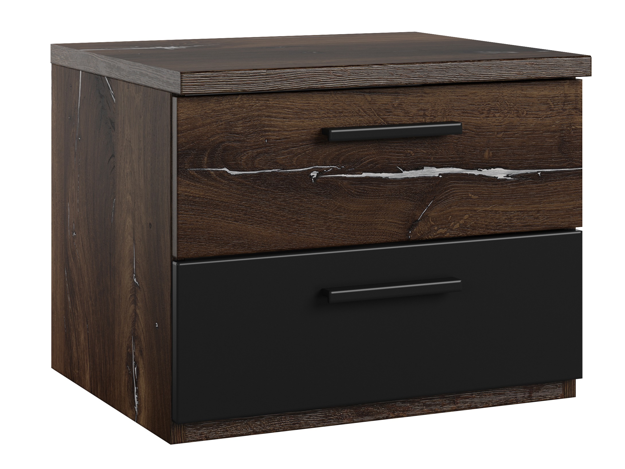 Naktinis staliukas Felelie 101 (Tamus Flagstaf ąžuolas + Sidabrinė)