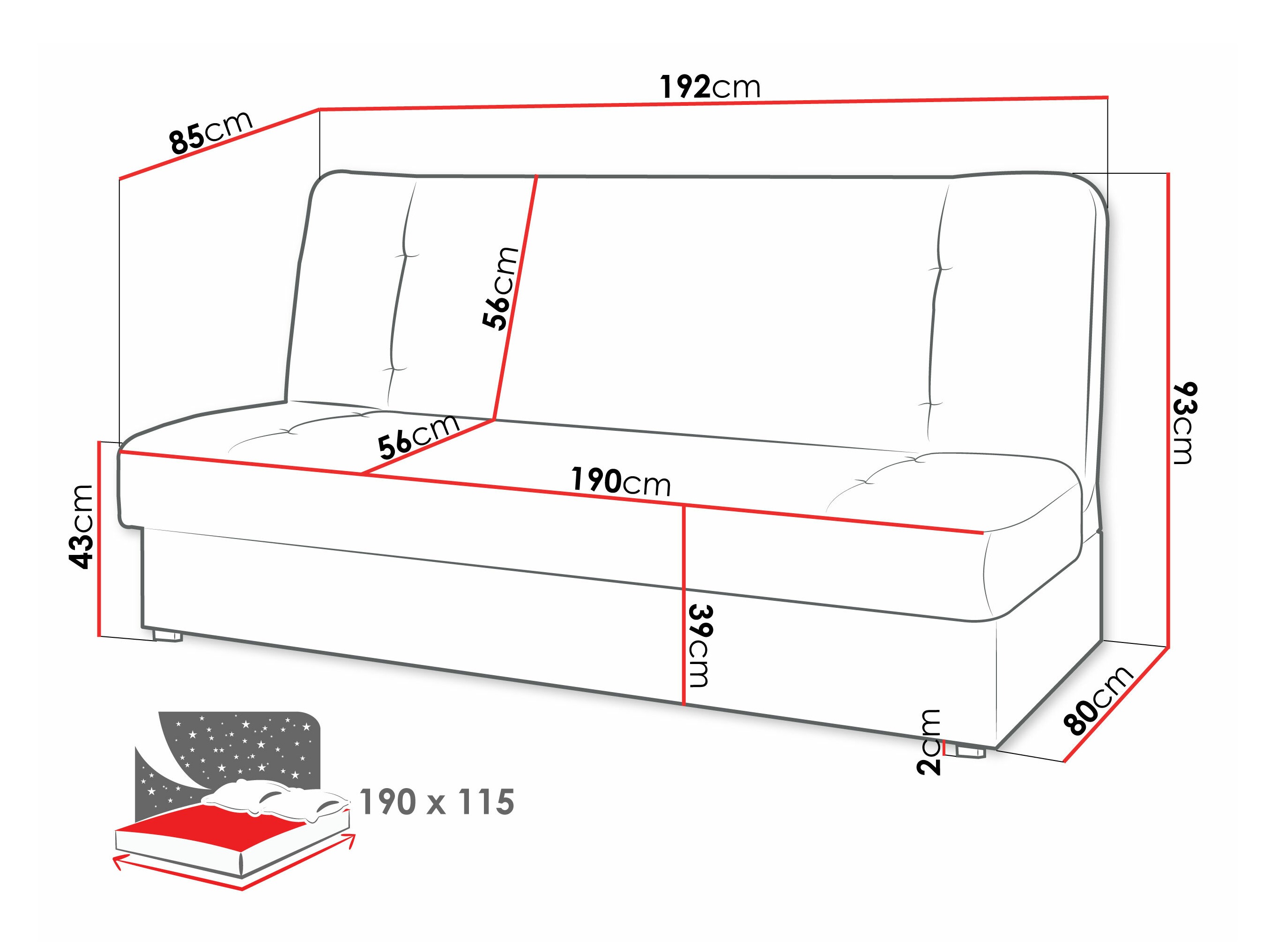 Sofa lova Rome 102 (Lawa 05)