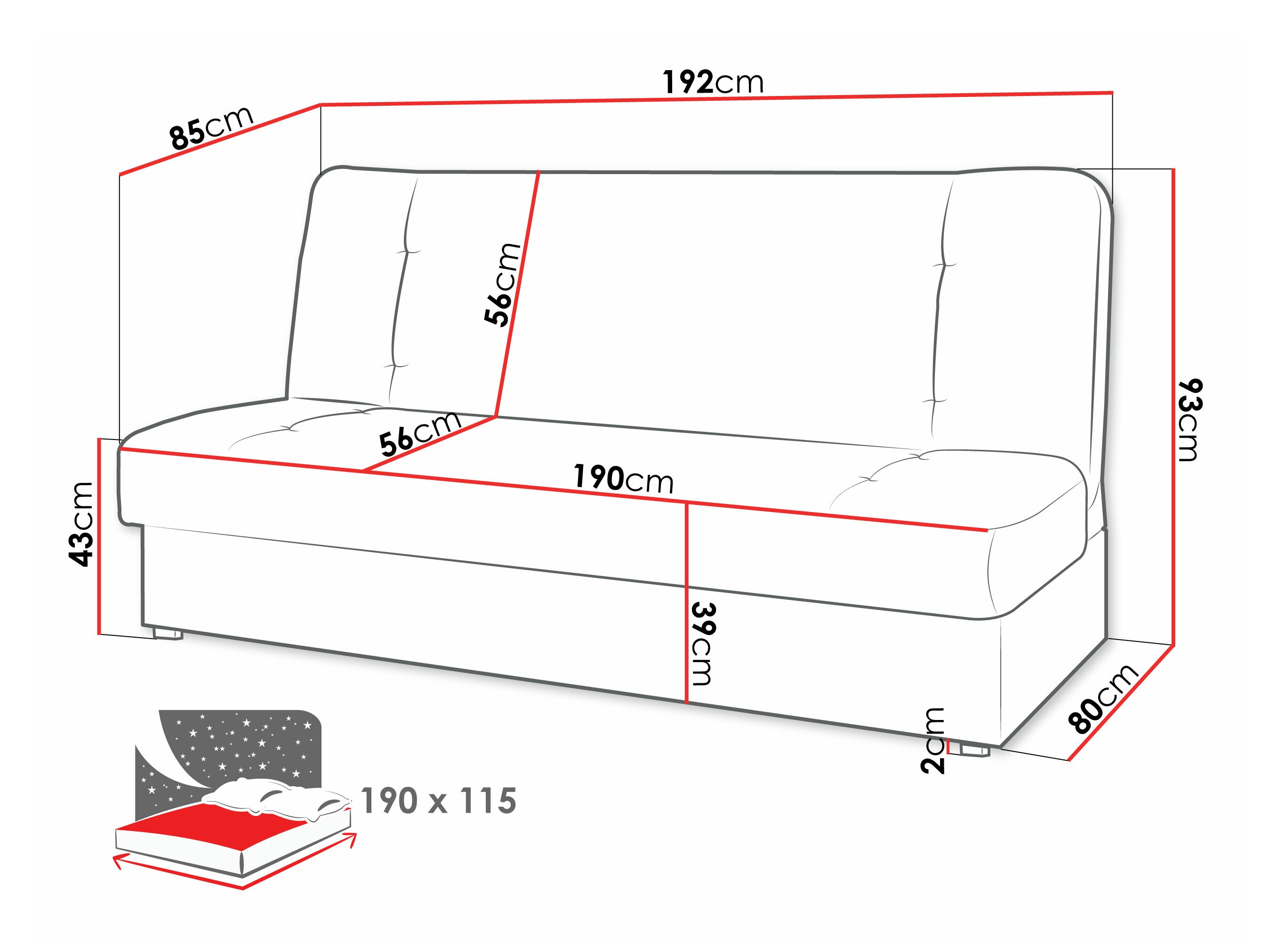 Sofa lova Rome 102 (Lawa 06)