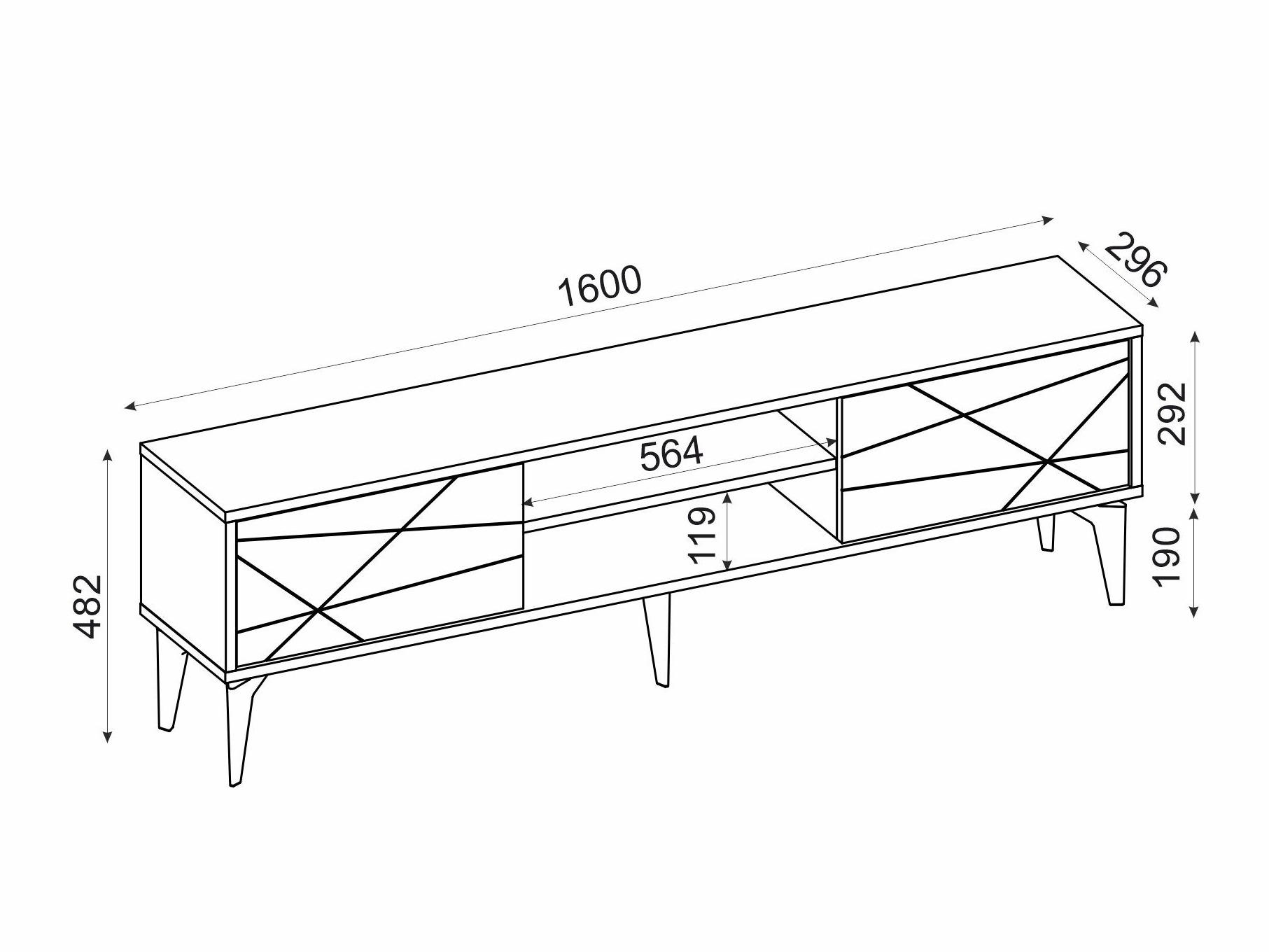 TV staliukas Kailua 2535 (Graikinis riešutas)