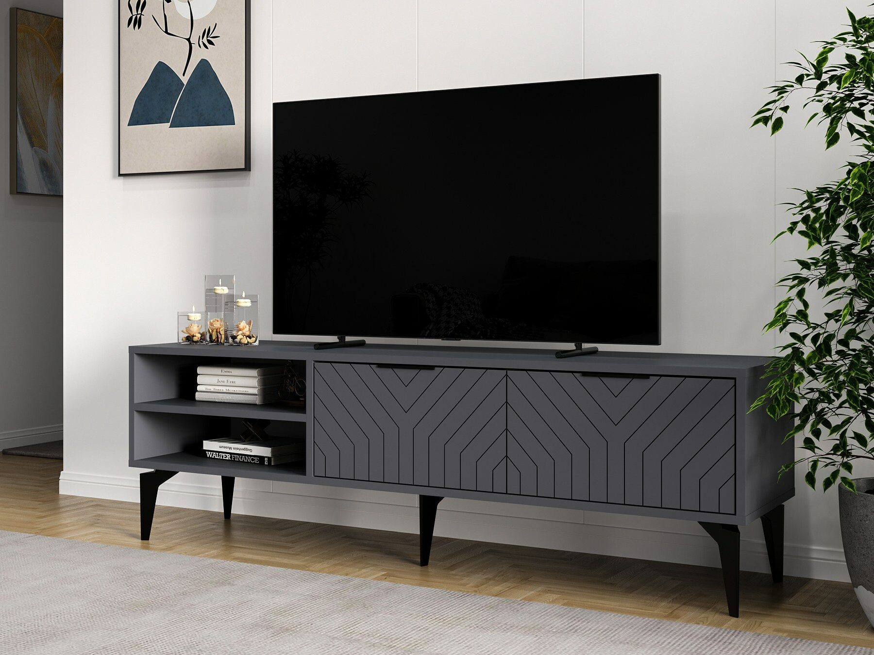 TV staliukas Kailua 2538 (Antracitas)